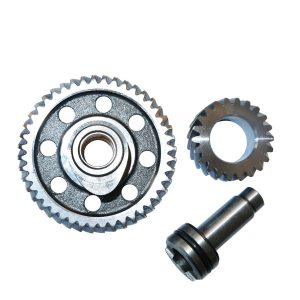 Up and down timing gear with camshaft and O-ring