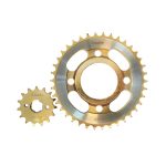 دنده زنجیر فولادی طلایی دو تیکه/Front Sprocket (Gold with Black teeth)